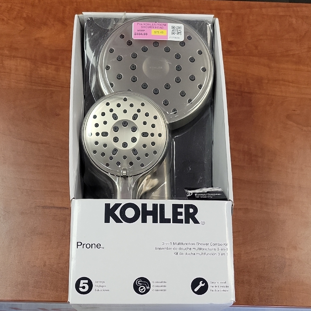 Kohler Prone 3-in-1 Shower Combo Kit - Chrome